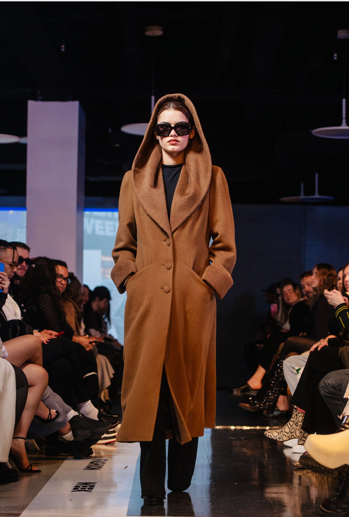 Suri Hooded Long Coat - Alpaca International