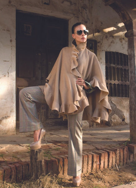 Hojas Pancho and Ruffle Cape