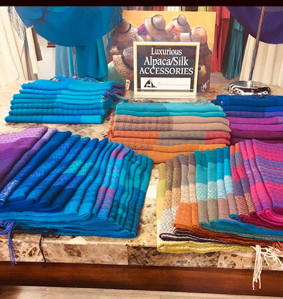 Alpaca and Silk Shawl or Scarf