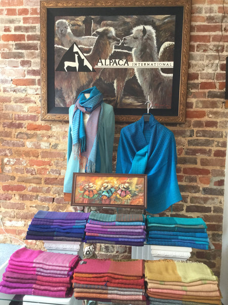 Alpaca and Silk Shawl or Scarf