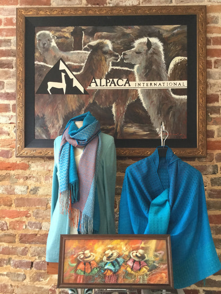 Alpaca and Silk Shawl or Scarf