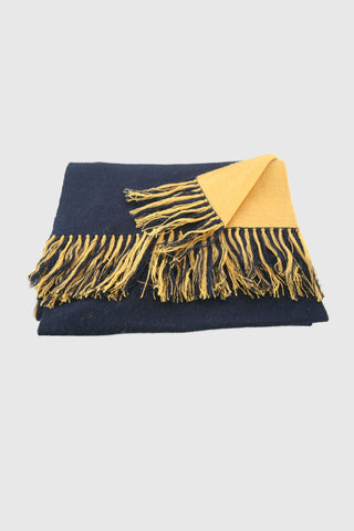 GO NAVY Fringe Scarf - Alpaca International
 - 1
